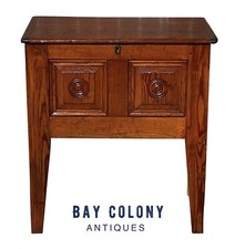 Antique Primitive Pine Sugar Chest / Cellarette on Turned Legs with Single Drawer — listing 4