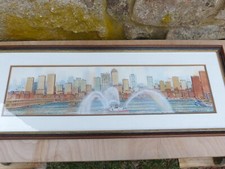 John R. Swanson Original Watercolor Painting - Amish Horse & Buggy Farm Scene, Framed — listing 2