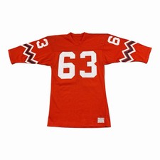 Vintage Sand-Knit #68 Football Jersey, Crimson/White, Size 50 Blank team jersey — listing 2