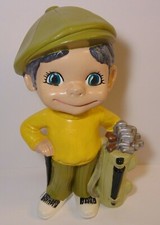 Vintage Ceramic Golfer Figurine with Big Head and Overalls — listing 6