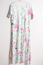 Black and Neutral Patterned Fit-and-Flare T-Shirt Dress, Size L — listing 2