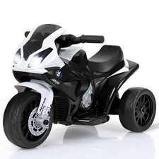 Licensed BMW S1000RR 12V Kids Ride-On Motorcycle 3-Wheel with Push Handle