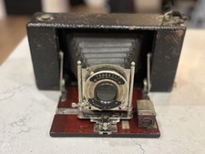 Vintage Ansco Folding Bellows Camera, 1920s, Ansco Photoproducts Binghamton NY, Uses 6A/6B Roll Film — listing 6