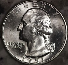 1951 Washington Silver Quarter (90% Silver)