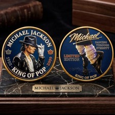 Michael Jackson Commemorative Gold-Plated Novelty Coin/Medallion in Capsule — listing 5