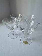 Vintage Cut Crystal Wine Glass with Etched Swag Drape Pattern — listing 4