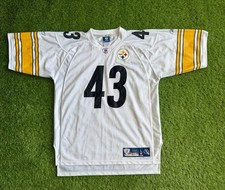 Pittsburgh Steelers Troy Polamalu #43 Replica Football Jersey, Black NFL Team Apparel — listing 4