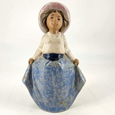 NAO by Lladró Porcelain Figurine - Girl Holding Birthday Cake with Puppy Dog, circa 1986 — listing 4