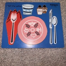 Lot of 6 Vintage Playskool Wooden Frame-Tray Puzzles (Disney & Peanuts) — listing 2