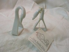Knobler Japan Porcelain Swan Napkin Rings, Set with Original Tags & Basket — listing 2