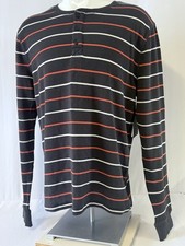 Junk Food Clothing Men's Black Henley Long Sleeve Shirt, Size L — listing 4
