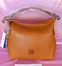 Dooney & Bourke Black Textured Leather Tote Bag with Tan Trim — listing 6