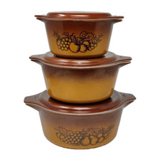 Vintage Pyrex Old Orchard Nesting Mixing Bowl Set (3 Bowls) — listing 5