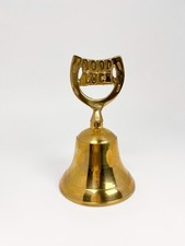 Vintage Brass Hand Bell with Clapper (interior view, maker unknown) — listing 6
