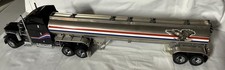 Franklin Mint Precision Models 1:24 Scale Peterbilt Semi Tractor Diecast, Black with Red/White/Blue Stripe — listing 5