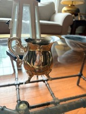 Vintage Silverplate Footed Creamer with Scroll Handle — listing 3