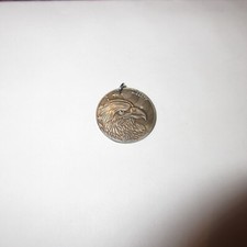 Hand-Carved Hobo Nickel-Style Coin Pendant Dated 1953 with High-Relief Female Portrait