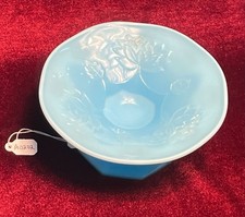 Vintage Pair of Blue Glass Ashtrays in Wire and Metal Cradle Holders — listing 4