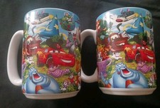 Walt Disney World "GRANDMA" Wraparound Character Collage Ceramic Coffee Mug, Pink Interior