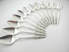 International Deep Silver Silverplate Sugar Shell Spoon with Ornate Scroll and Floral Handle — listing 5