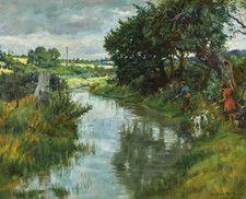 "A Street in Brittany" (1881) Fine Art Reproduction Print after Stanhope Forbes — listing 3