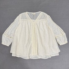 Style & Co. Women's Black Floral Lace Overlay Short-Sleeve Top, Size XL — listing 2