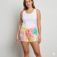 Pastel Tie-Dye Drawstring Shorts with Pockets — listing 4
