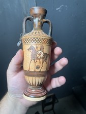 Mixed Lot of Four Decorative Vases and Pitchers Including Greek Amphora and Copper Repoussé Vase — listing 3