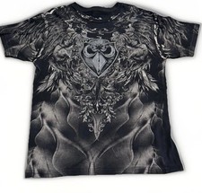 Carbon Black Men's Long-Sleeve Button-Up Shirt with Celtic Cross Applique
