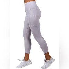90 Degree by Reflex Capri Leggings with Mesh Panels, Size S, Magenta, listing 5