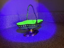 Vintage Jadeite Green Uranium Glass Punch Cup with Embossed Grape Pattern, 3.5 x 2 inches — listing 4