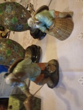 Set of 3 Chinese Shiwan Mud Men Ceramic Figurines - Robed Elders/Scholars