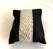 Handwrought Silver Woven Foxtail Mesh Bracelet with Tab-and-Slot Clasp — listing 6