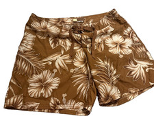 Roxy Women's Green Hawaiian Floral Board Shorts with Yellow Drawstring — listing 5