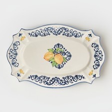 Hand-Painted Italian Majolica Lemon Motif Oval Serving Platter — listing 6