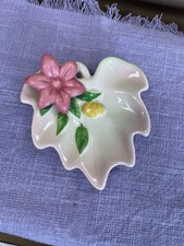 Vintage Porcelain Ring Holder with Pink Rose Floral Transfer Decoration and Gold Trim — listing 3