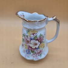 James Kent Old Foley 'Imari' Blue & White Floral and Bird Pitcher / Jug — listing 5