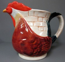 Ceramic Rooster Figural Pitcher / Open Mouth Vessel — listing 4