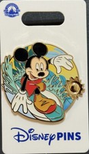 Disney Trading Pin - Surfboard with Moon, Stars & Hidden Mickey (Blue/Red Fish Tail) — listing 6