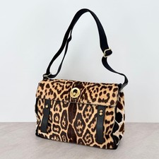 YSL Yves Saint Laurent Leopard Print Calf Hair Shoulder Bag — listing 3