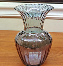 Hand-Blown Optic Swirl Glass Ewer / Decanter with Frosted Applied Handle and Ball Stopper — listing 3