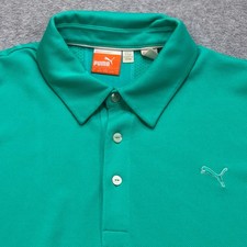 Puma Men's Heathered Grey Short-Sleeve Golf Polo Shirt