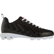 Rawlings TuffTex Mid-Top Molded Baseball Cleats, Black/Silver