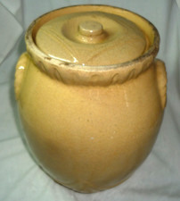 Vintage Yellow-Glazed Stoneware Crock Bowl — listing 3