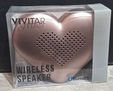 Vivitar Heart-Shaped Portable Bluetooth Speaker (Rose Gold)