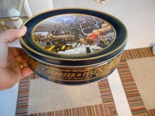 Currier & Ives Style Oval Tin Plate "American Country Life" Decorative Tray — listing 6