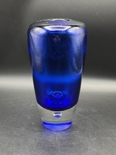 Cobalt Blue Bubble-Ball Stem Water Goblet, 6.5" Tall — listing 3