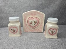 Ceramic Granny Salt and Pepper Shaker Set with Round Glasses — listing 3