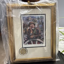 Leighton-Jones Emmett Kelly Clown Limited Edition Print '1982/5000' Signed, Framed with Emmett Kelly Original Seal — listing 4