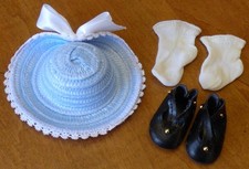 Vintage Doll Accessory Lot - Clothing, Brushes, Comb, Plate & Shoe — listing 4